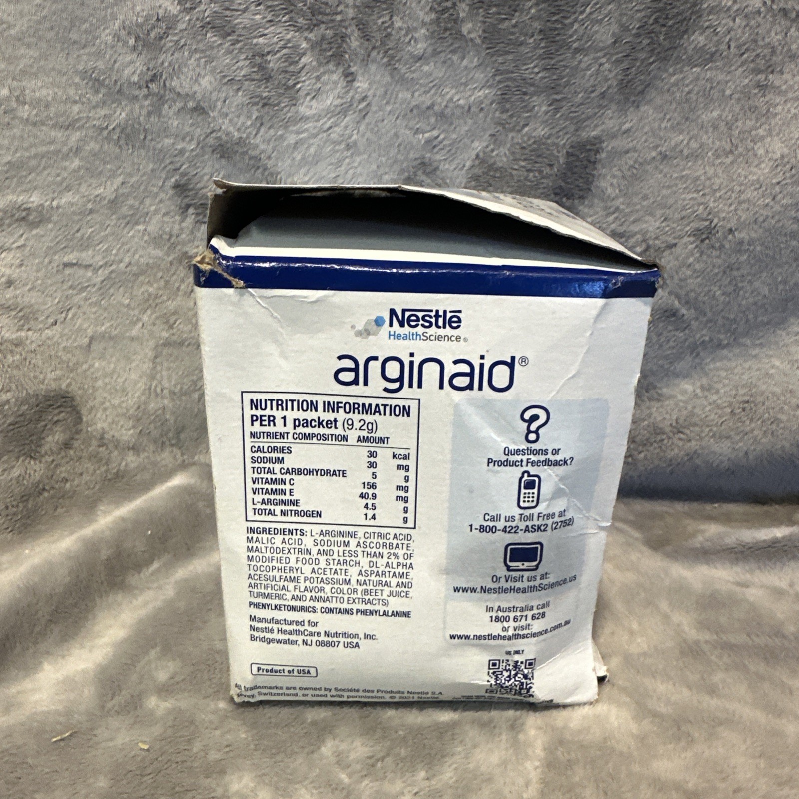 Nestle Arginaid Oral Supplement Orange 0.32 oz. Packet 14 Ct