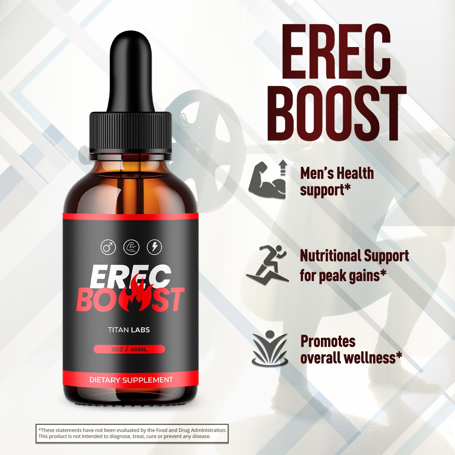 (5 Pack) Erec Boost Male Support Drops Advanced ErecBoost Supplement 150 Serving