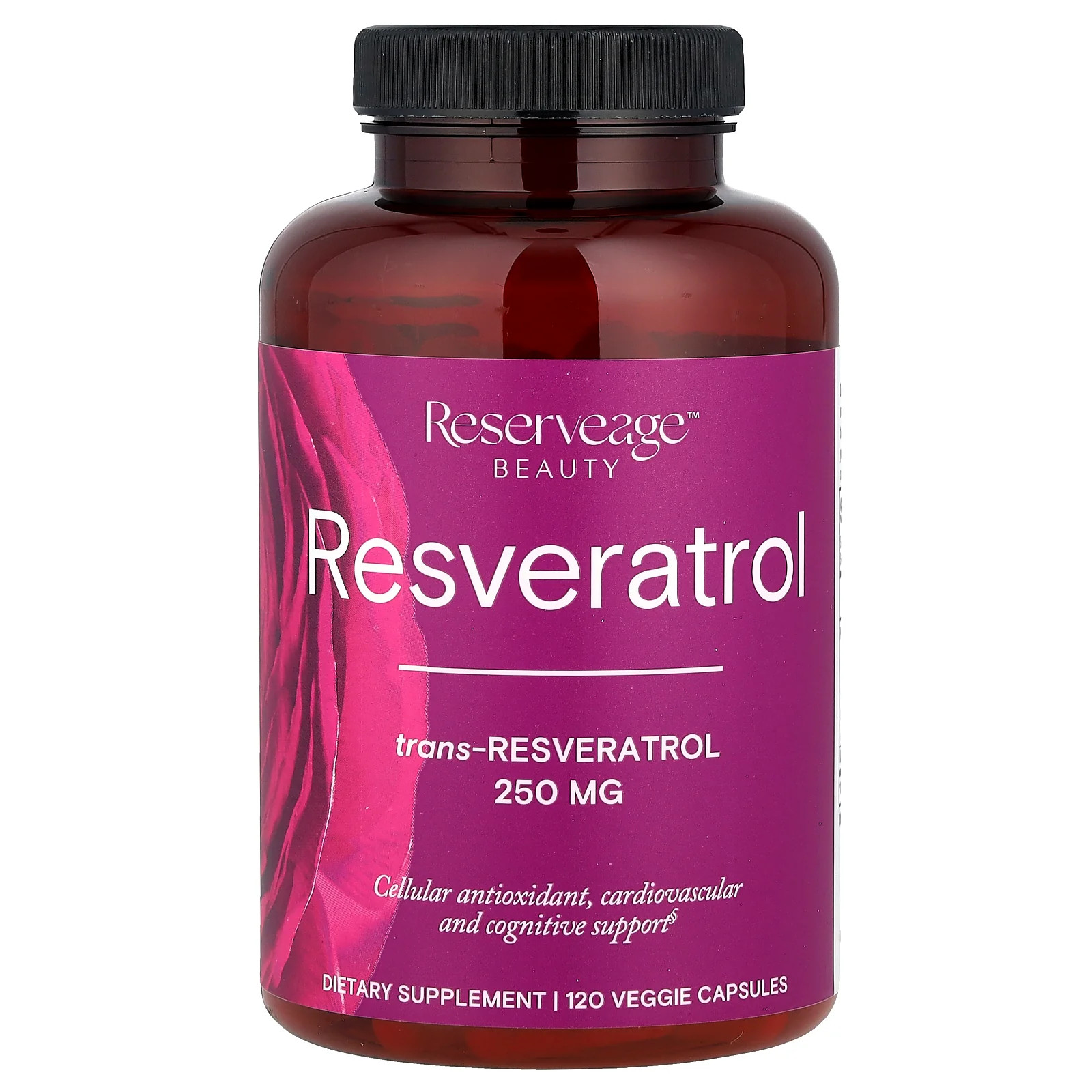 2 X Reserveage Beauty, Resveratrol, 120 Veggie Capsules
