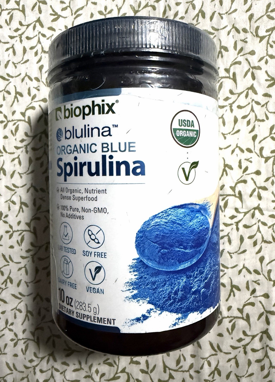biophix Blulina Organic Blue Spirulina Powder 10 oz 283.5 g – Exp 03/2028