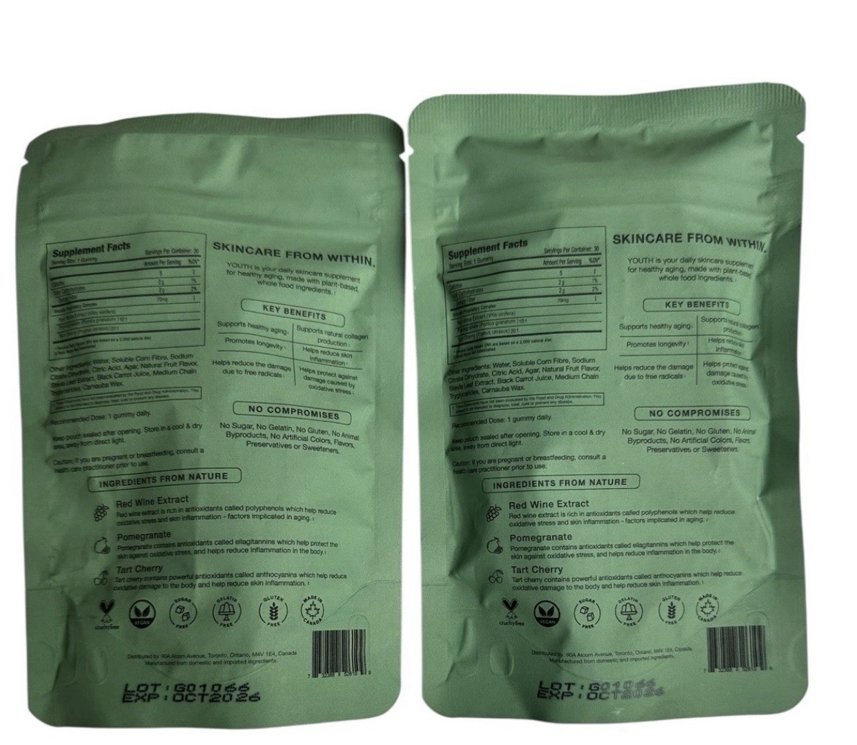 Imarais Youth Healthy Anti-Aging Skincare Gummies – 30ct – EXP 10/2026 Lot Of 2
