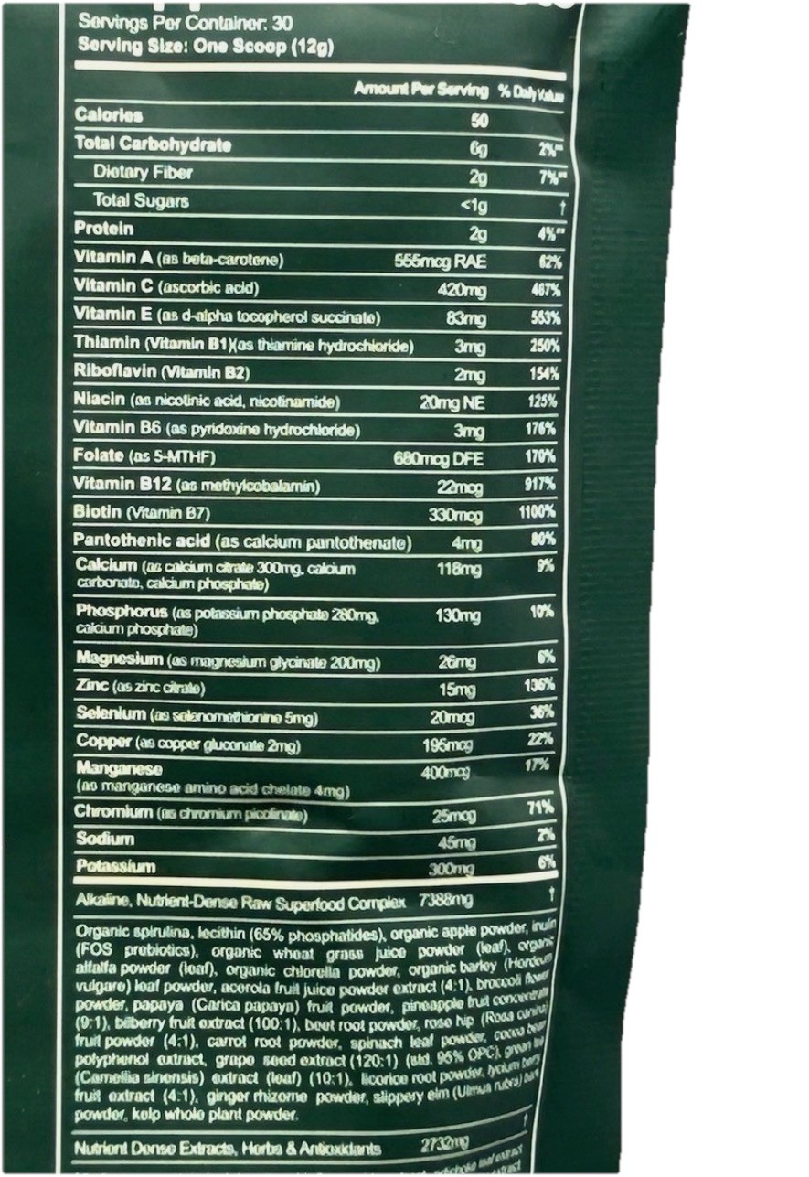 AG1 Daily Foundational Nutrition Whole Food Diet Supplement 30 Day Supply 390g