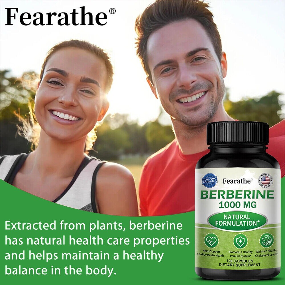 Berberine 1000mg 30 To 120 Capsules Heart Health & Immune Healthy Cholesterol