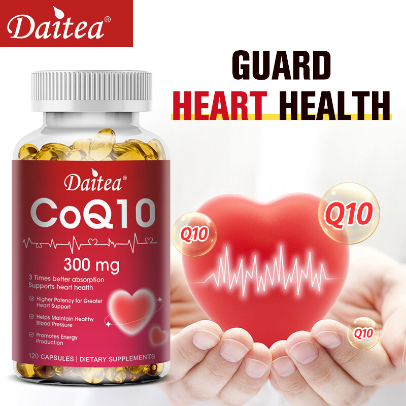CoQ10 Coenzyme Q-10 Coenzyme 300mg Capsules Antioxidant Heart Health-120capsules