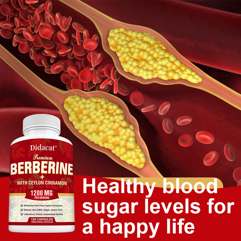 Blood Sugar Support Supplement 1200mg Berberine Cinnamon Extract