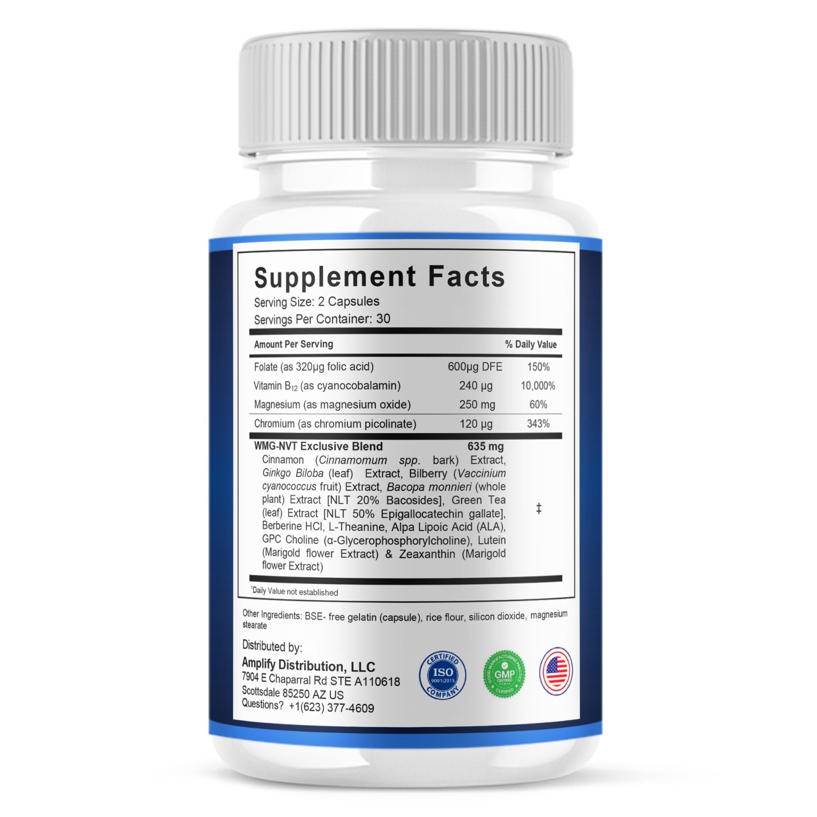 (5 Pack) MemoryOn Brain Supplements, Memory On Premium Nootropic (300 Capsules)