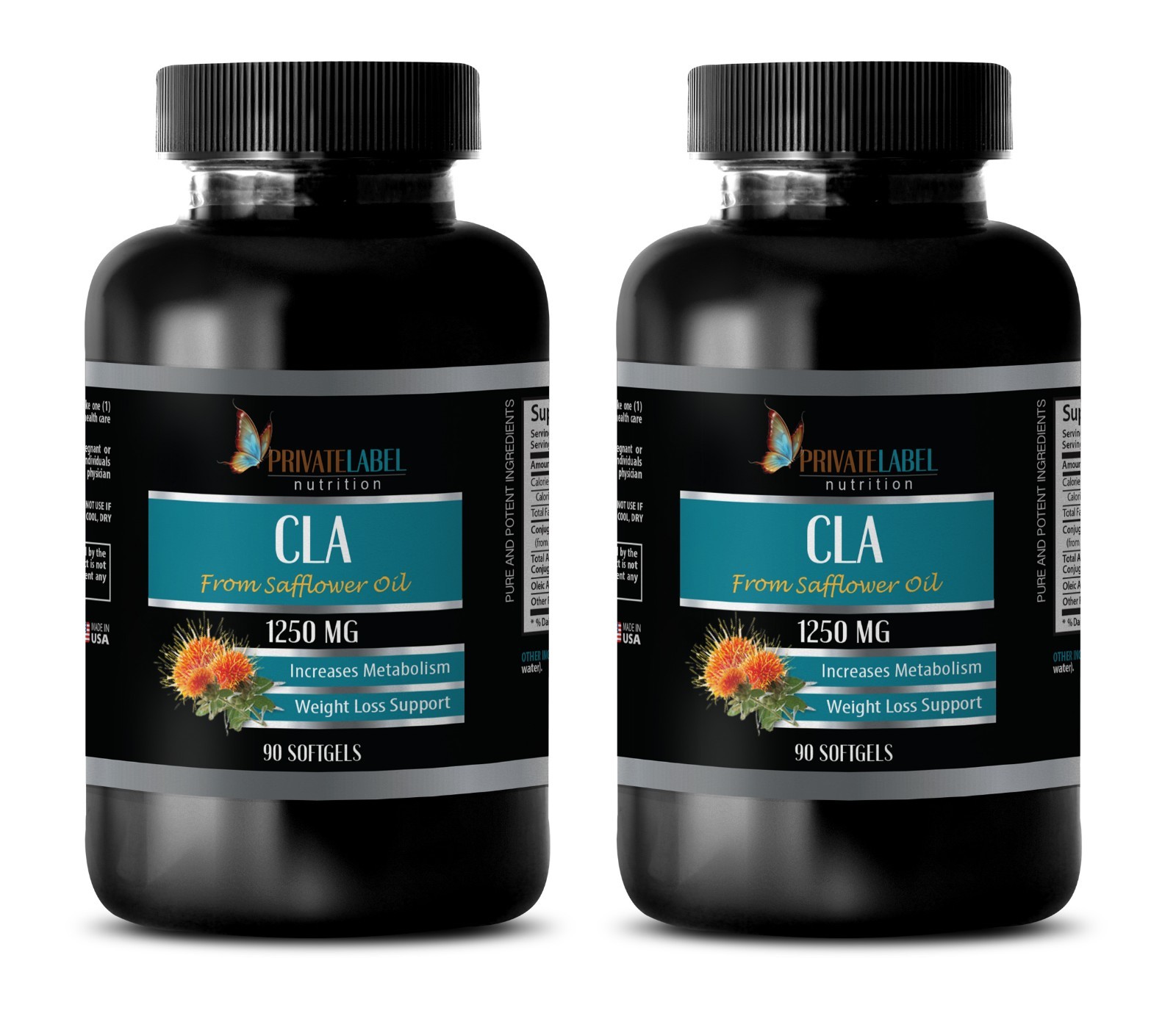 belly fat burner pills – CLA 1250mg – fat burner – 2 Bottles 180 Softgels