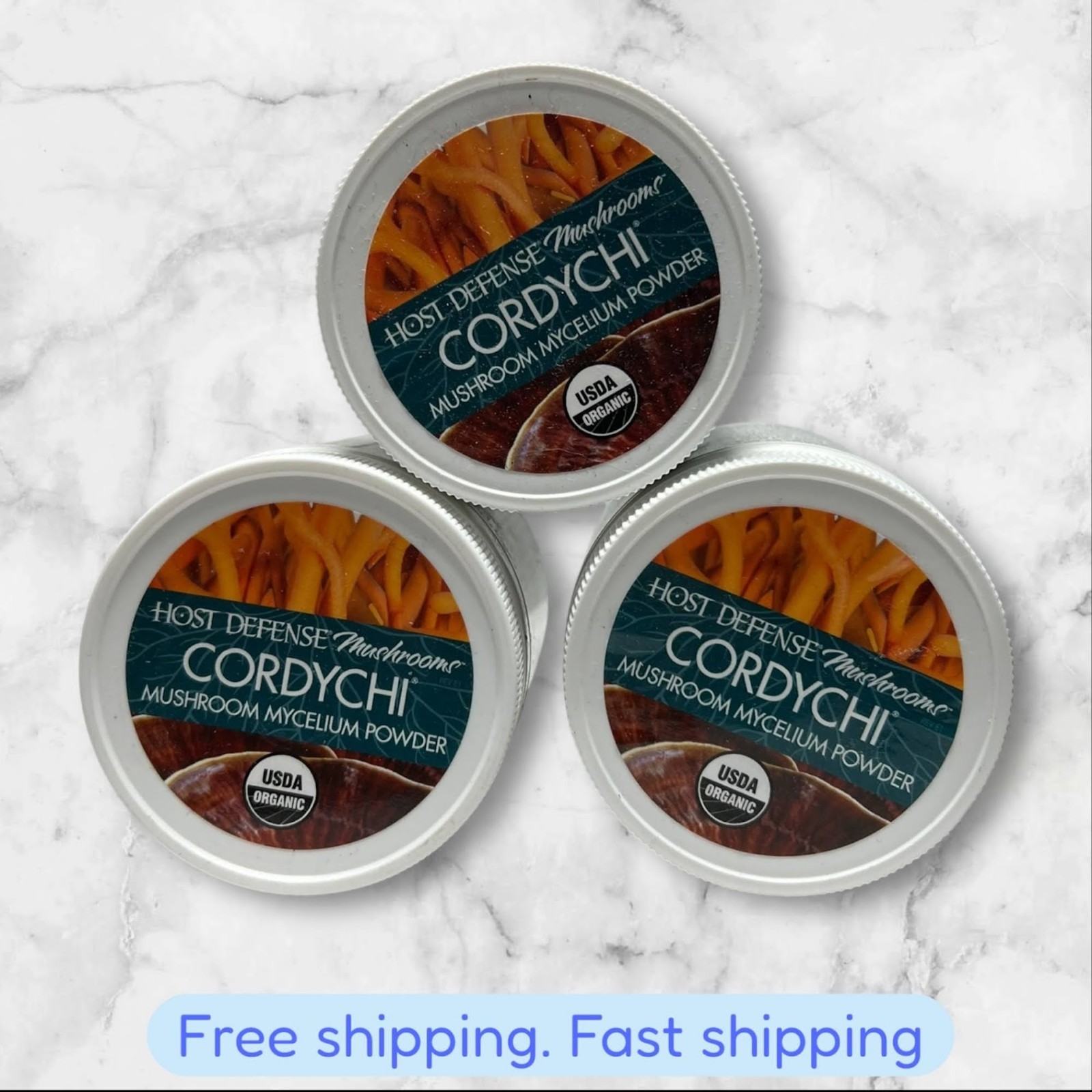 FOR 3 Host Defense CordyChi Mushroom Powder Support Stress 3.5oz Each NEW SHIP