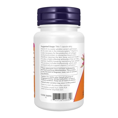 Now Foods Supplements, Vitamin C-1,000 with Rose HIPS & 30 Count (Pack of 1)