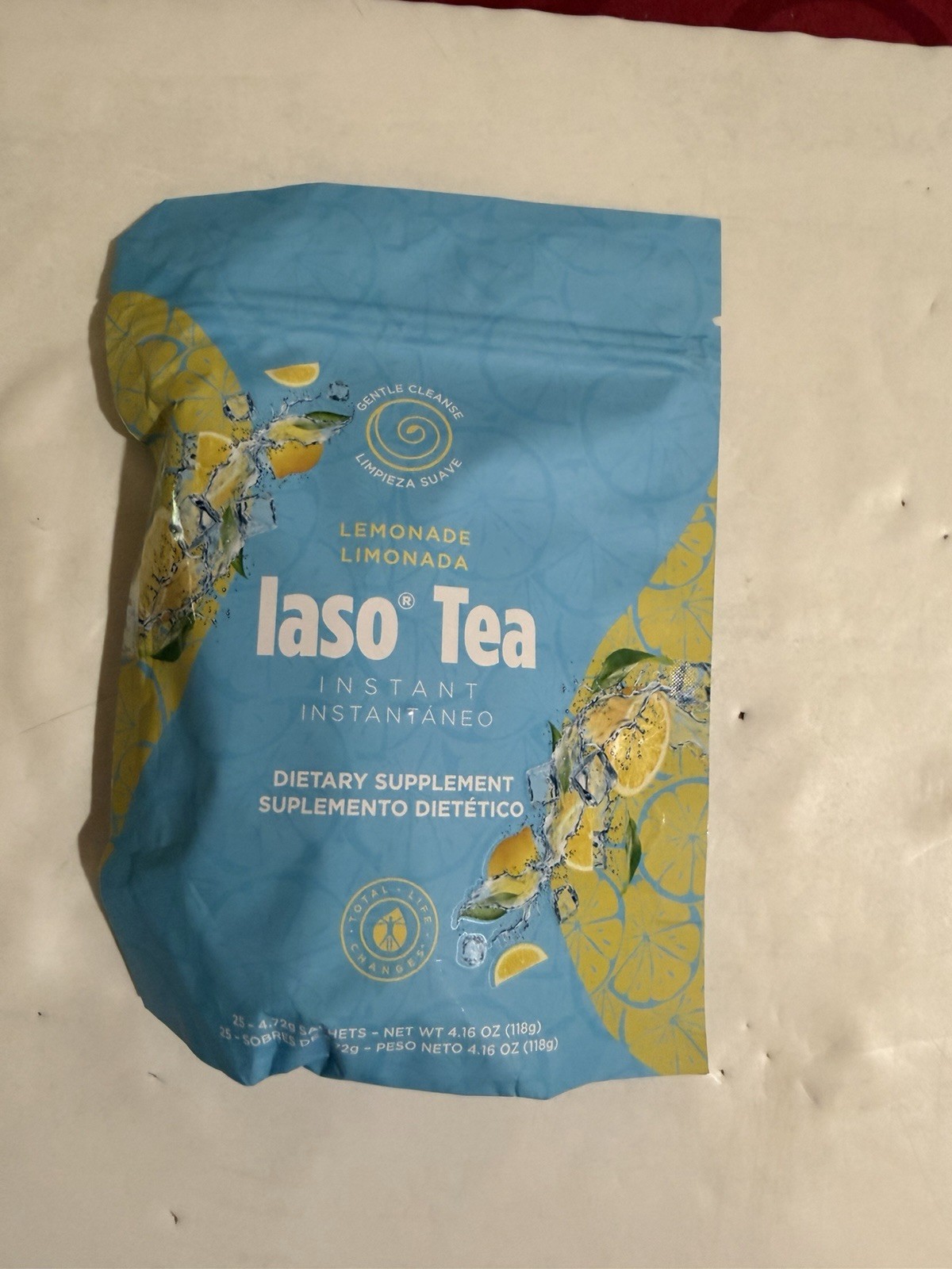 Iaso Tea Lemonade Instant Dietary Supplement Gentle Cleanse 25 Sachets Unisex