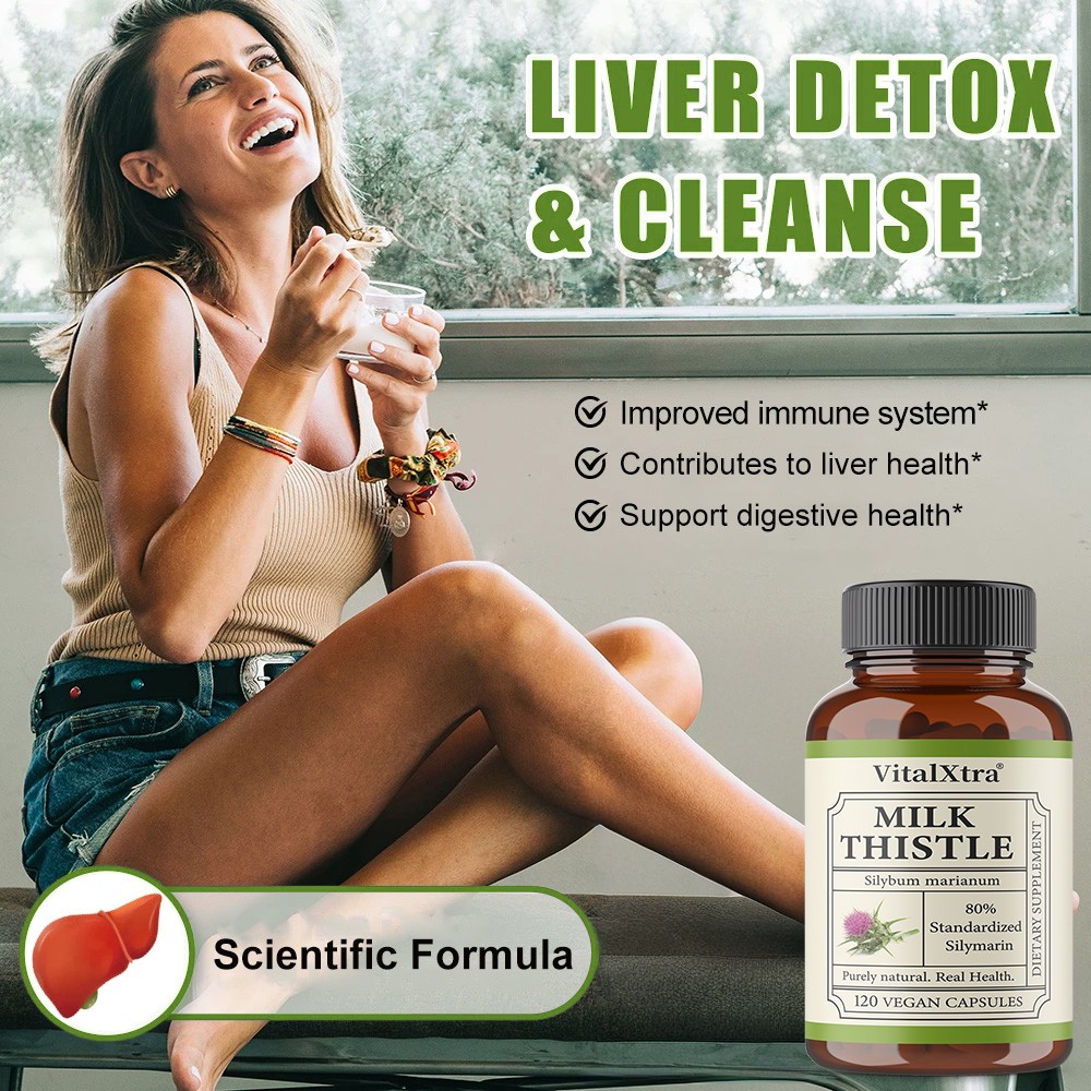 80% Silymarin Milk Thistl – Organic Vegan Capsules 30/60/120 Liver&Immune Health