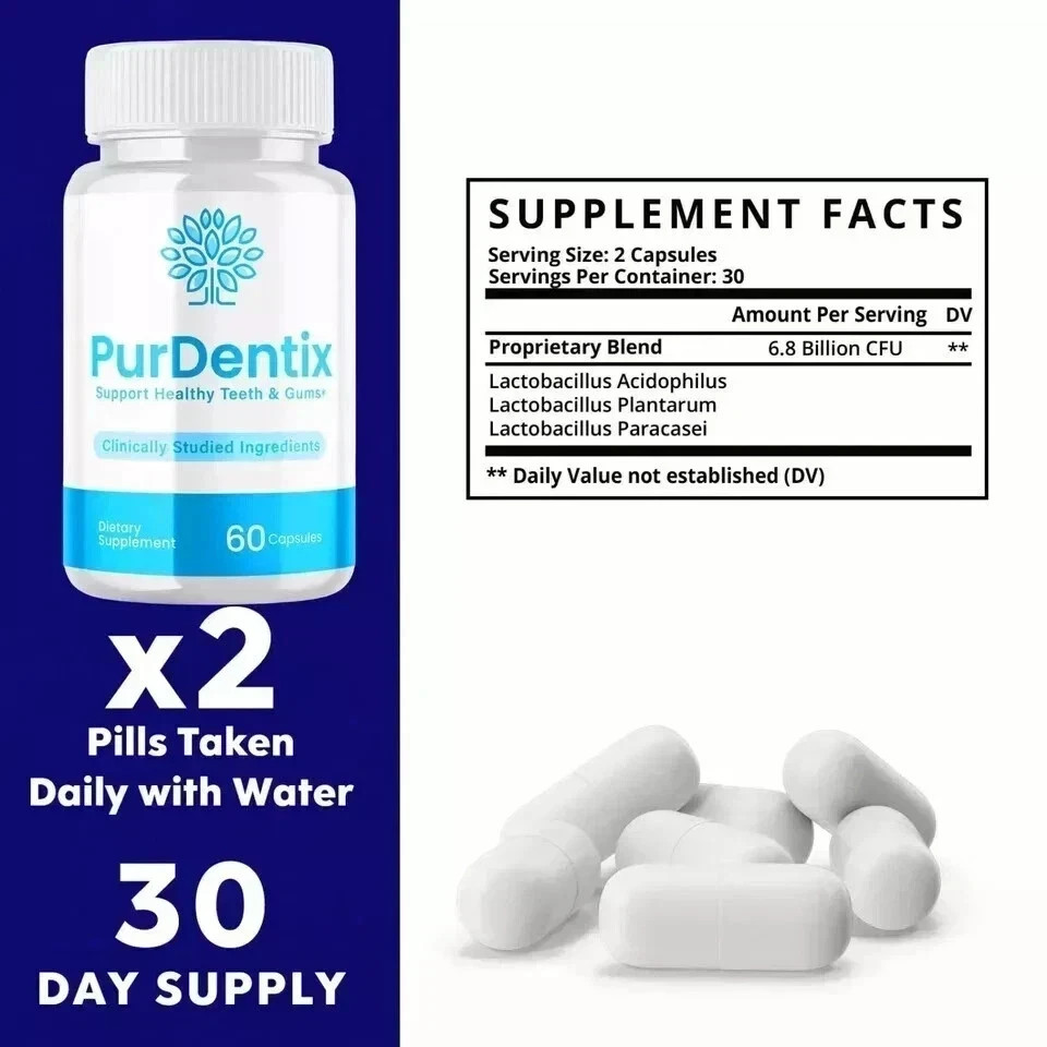 (5 Pack) Purdentix Oral Probiotic Support Healthy Teeth and Gums (300 Capsules)