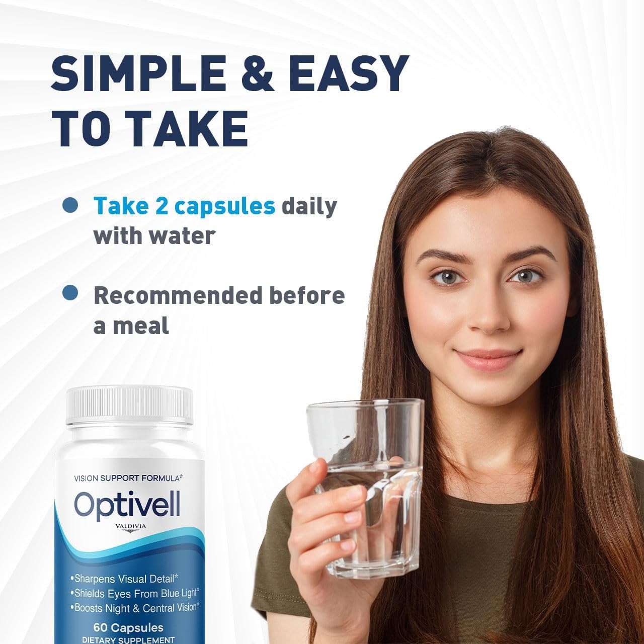 Optivell Eye Vision Health Support Supplement Capsules Lutein 2 Pack 120Ct