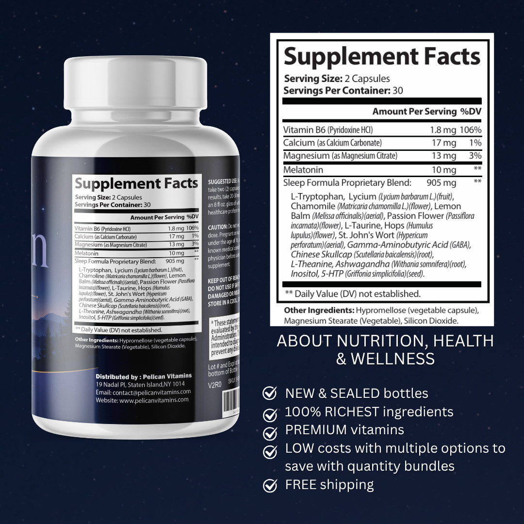 Rest Align- Sleep & Energy Support- 2 Bottles- 120 Capsules