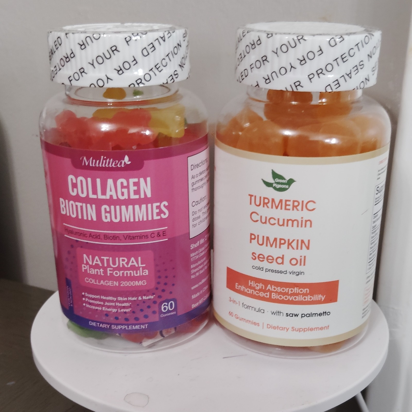 Multitea Collagen + Biotin Gummies w/ Hyaluronic Acid Vitamins C & E 60 ct