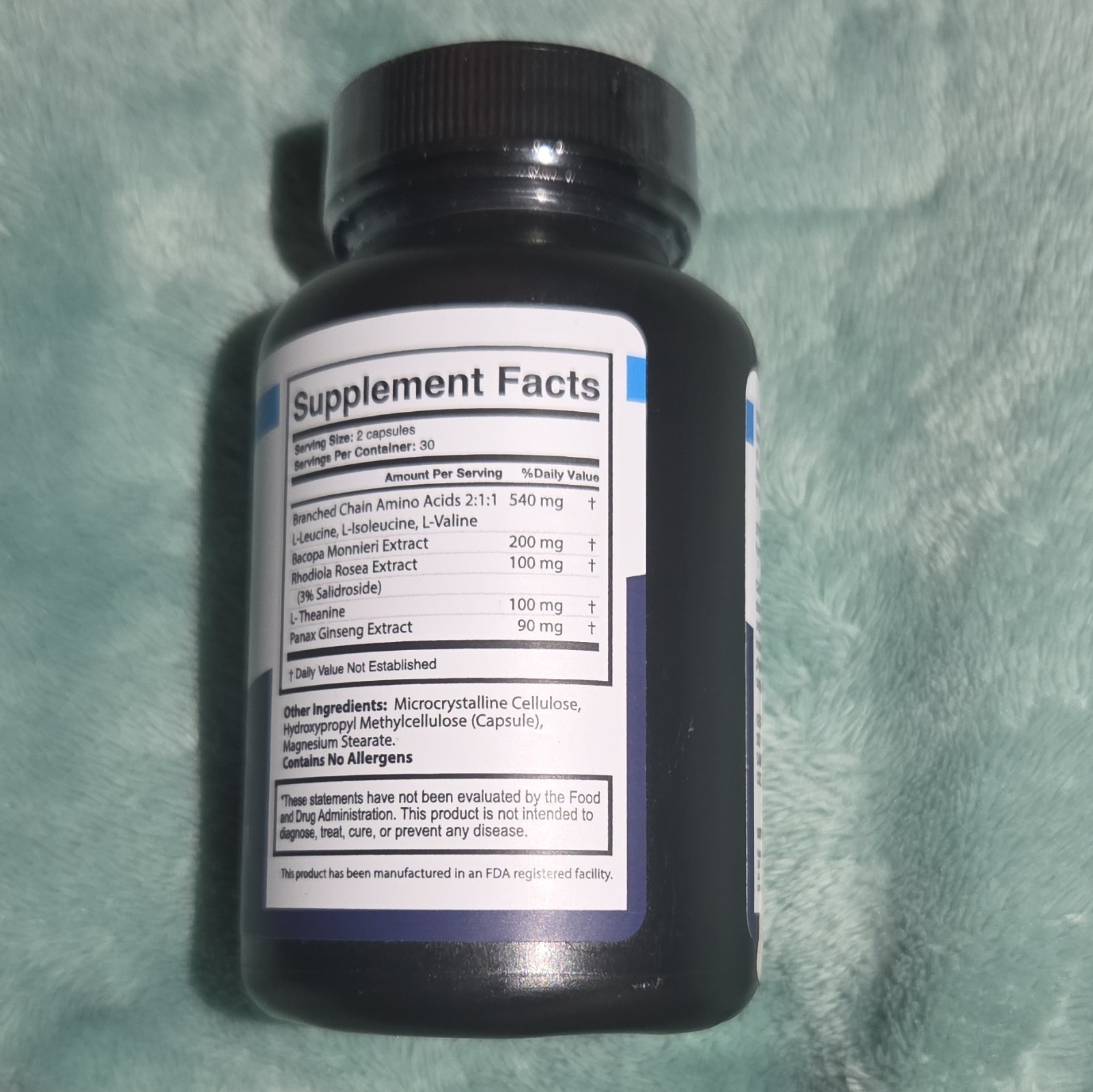 Nature’s NutriWave Braincept Nerve Support 60 Capsules 540mg No Allergens