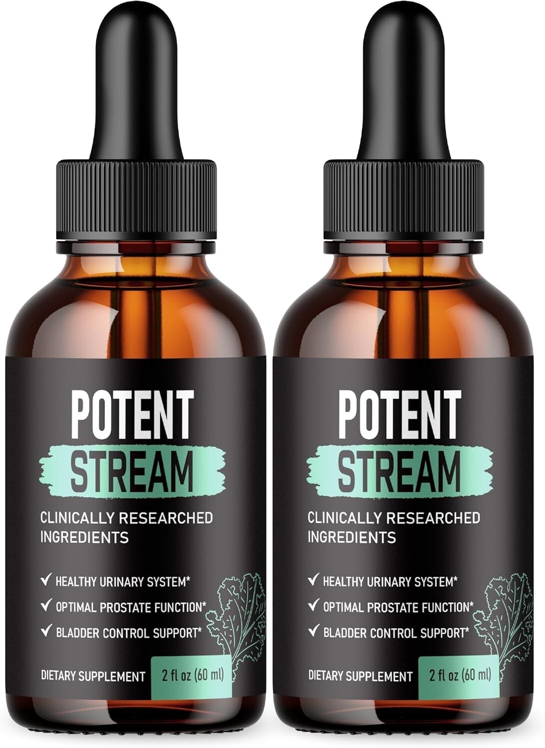 Potent Stream Drops Clinically Researched Ingredients Supplement Serum (2-Pack)