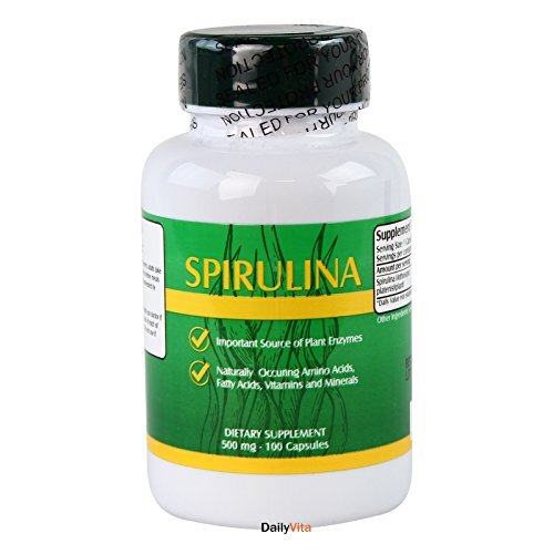 Spirulina Vegetarian Protein 500 mg 100 Capsules