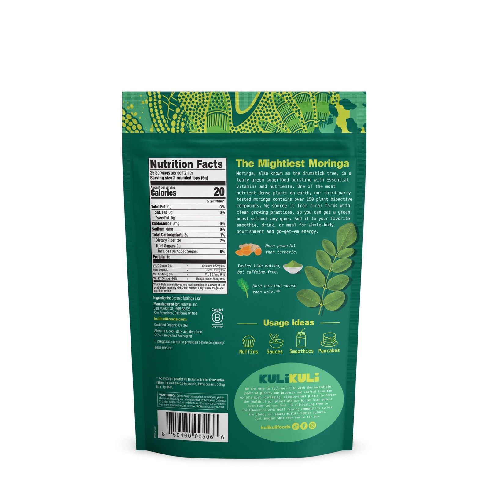 Pure Moringa Powder – 7.4 oz. (35 Servings)
