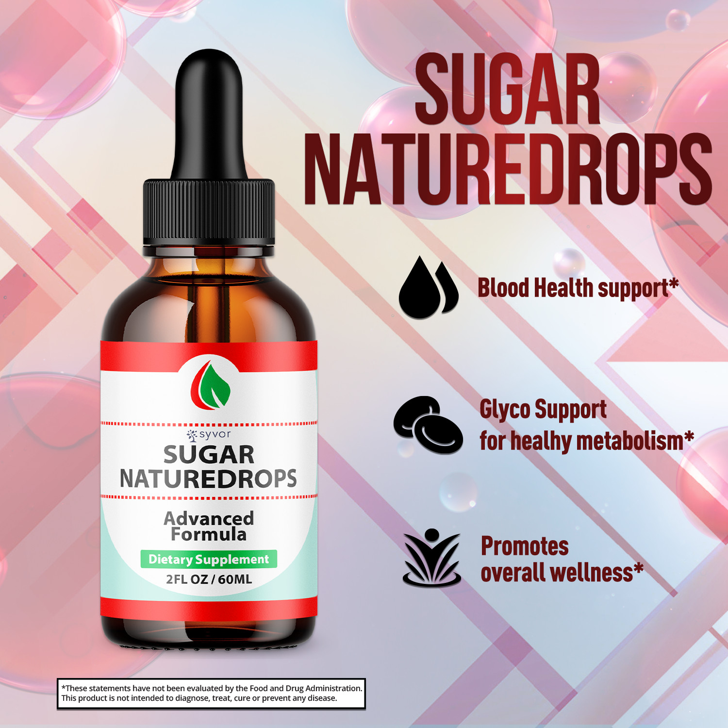 (1 Pack) Sugar Nature Drop Blood Support Formula SugarNatureDrops 30 Servings