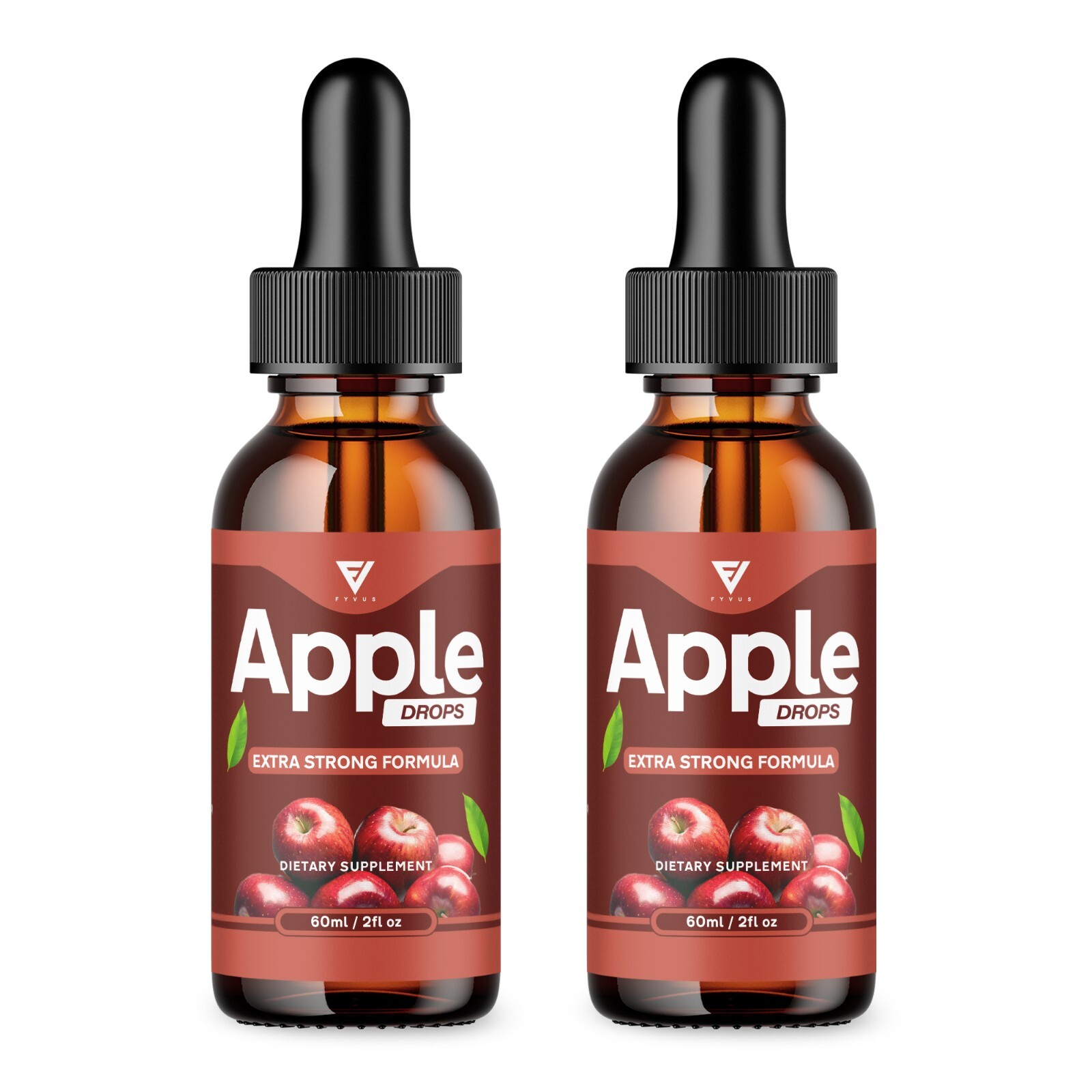 (2 Pack) Apple Drops Extra Strong Formula AppleDrops Dietary Supplement (4oz)