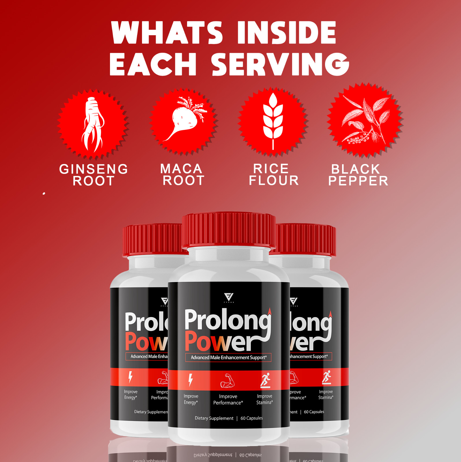 (5 Pack) Prolong Power ED Pills For Men Reviews, Pro Long Power (300 Capsules)