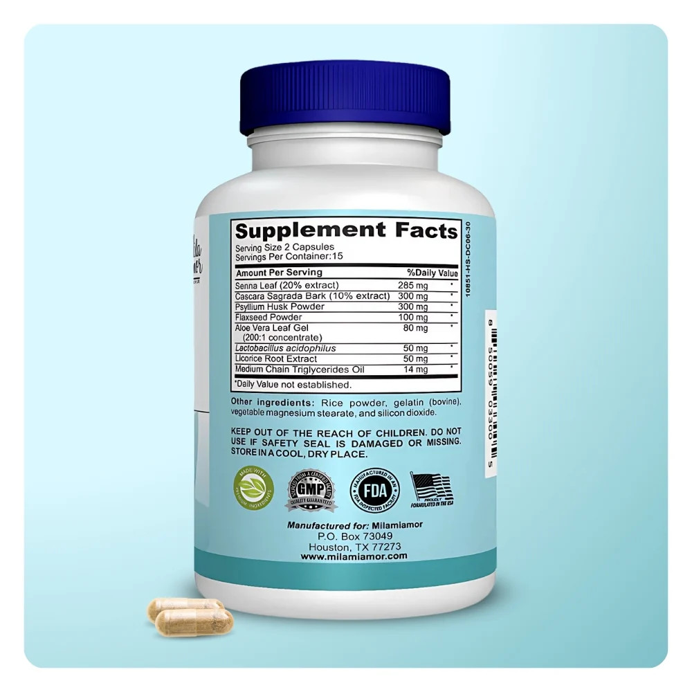 15 Day Cleanse – Gut and Colon Support | Advanced Formula | NonGMO | 30 capsules