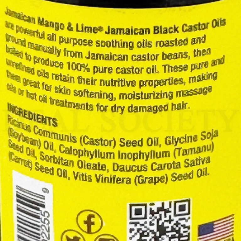 Jamaican Mango & Lime Black Castor Oil 4oz Lot of 2