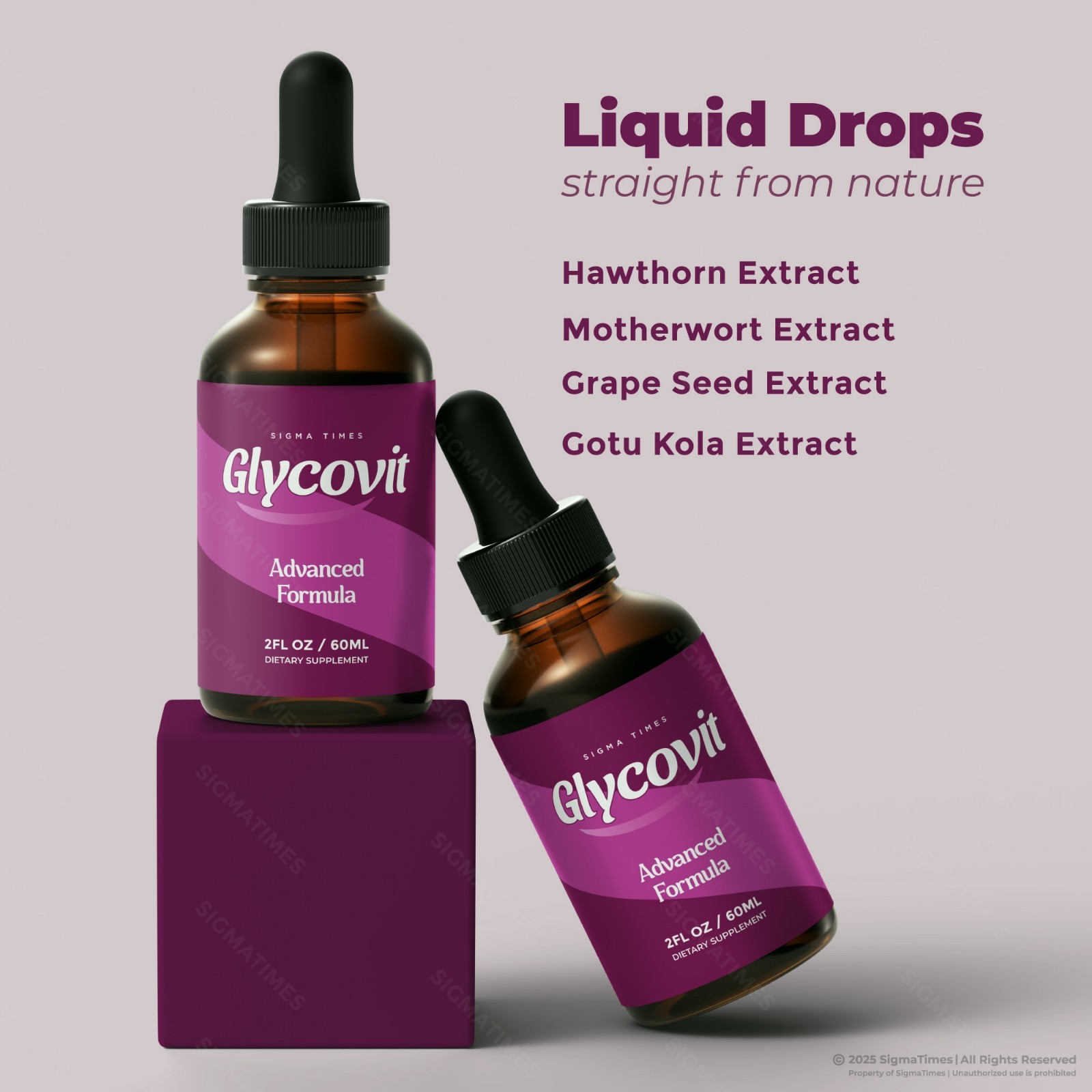 Glycovit Drops, Liquid Supplement for Blood Support & Metabolism (30 servs)