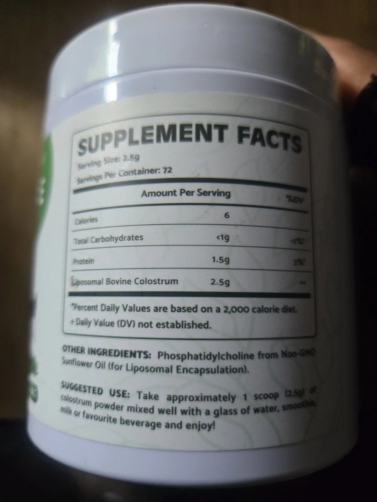 ✅️3 Lot Liposomal Bovine Colostrum Powder 2500 Mg Exp Nov 2026