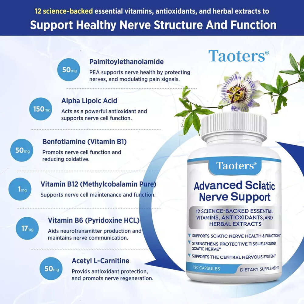 Advanced Nerve Support Capsules – Blood Flow & Circulationt 30 To 120 Caps