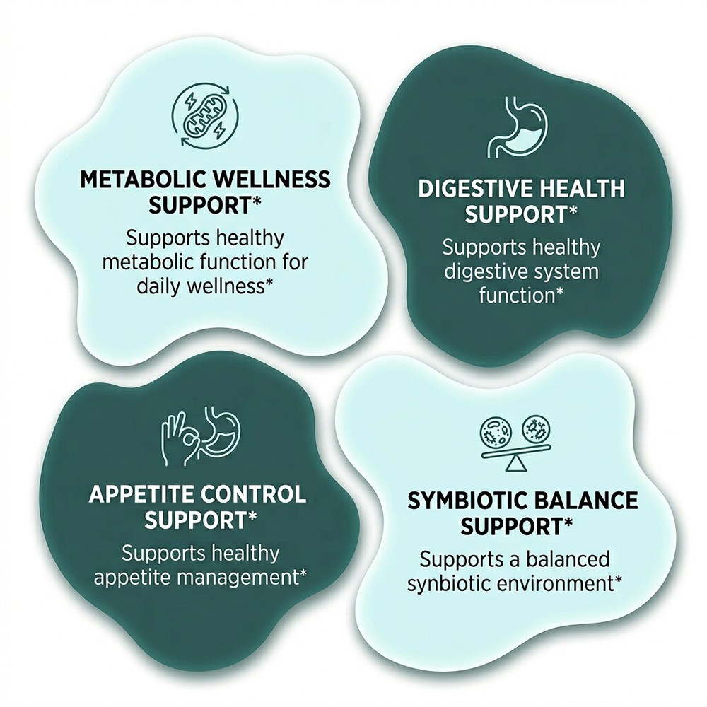 4in1 Symbiotic Complex for Metabolism,Appetite Manage & Gut Balance,30~120 Caps