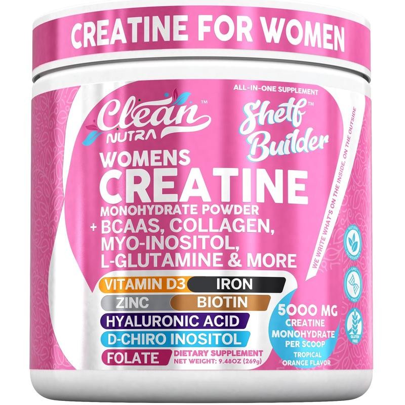 Quality Clean Nutra Women’s Creatine Monohydrate Powder with BCAAs Collagen 5000