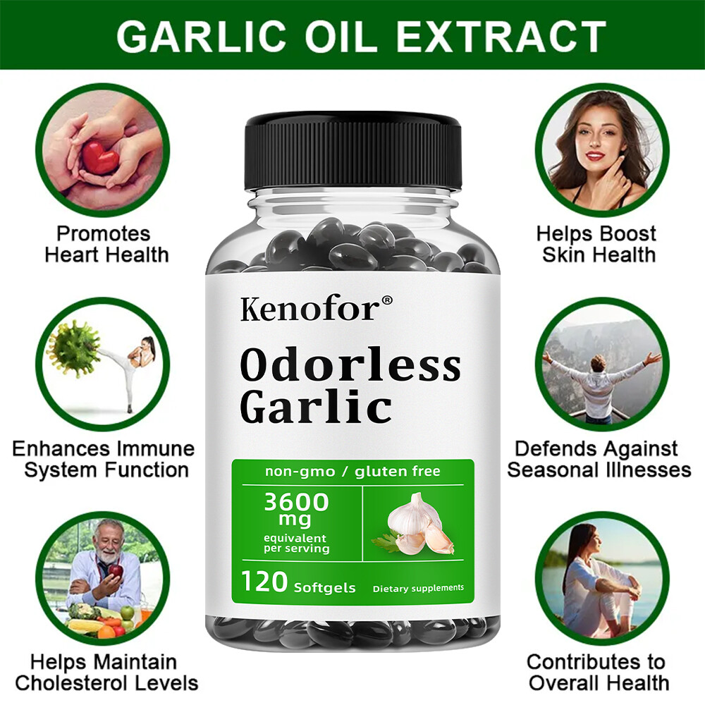 Garlic Capsules 3600mg – Natural Garlic Ingredients – Immune System Health