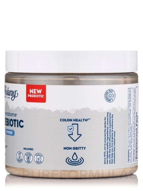 Solaray Microbiome Prebiotic Powder 5.64 Oz, 20 servings