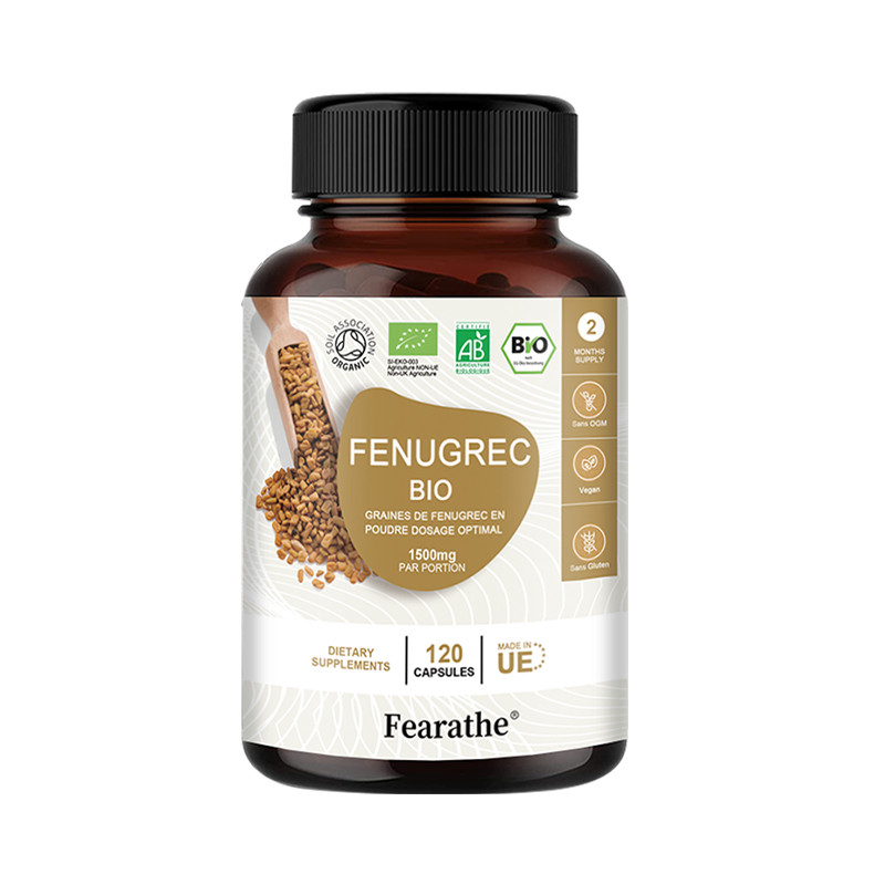 Fenugreek 1500mg Supplement General Wellness 120 Capsules Gluten Free Non GMO