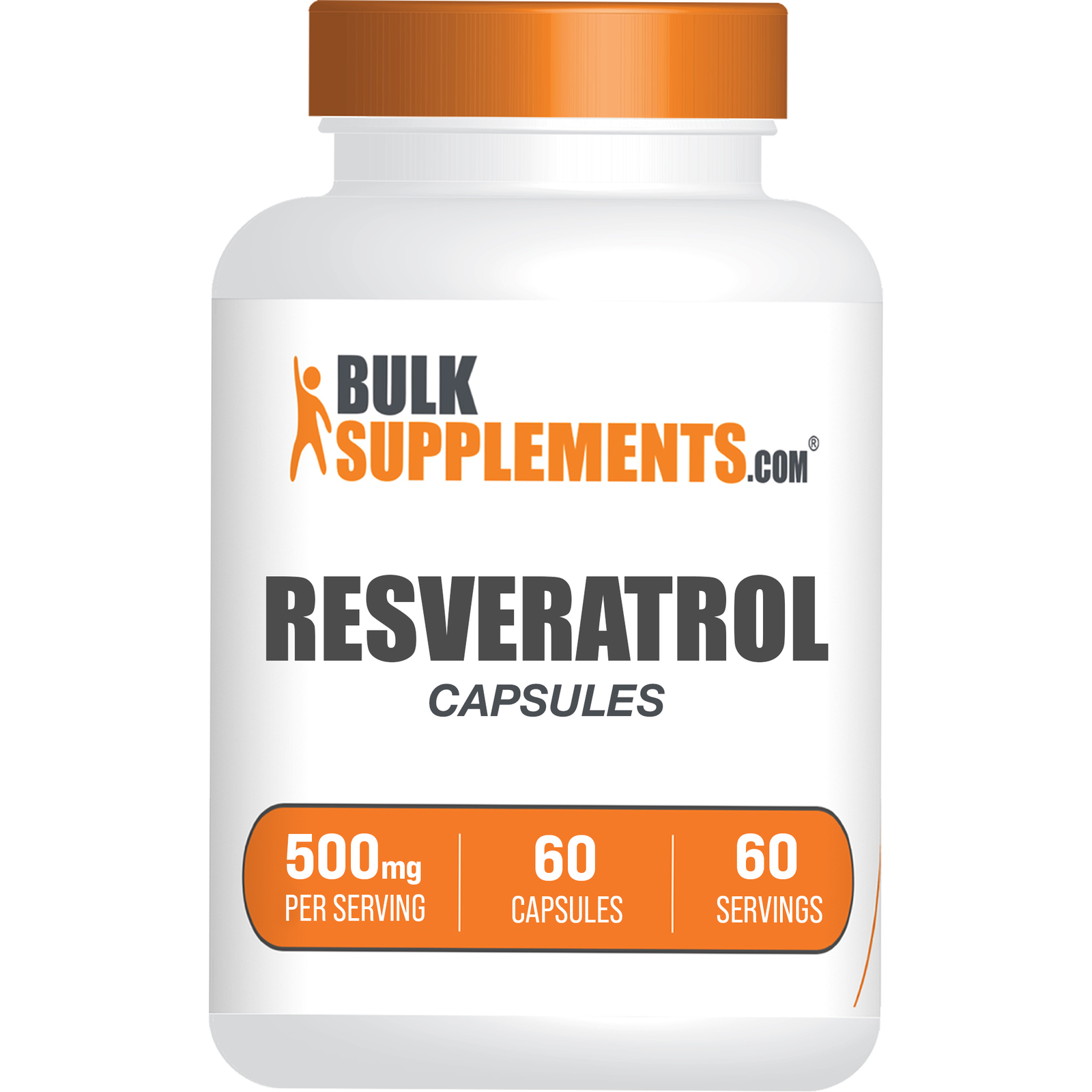 BulkSupplements Resveratrol 60, 500 mg Capsules – Anti-Aging Antioxidant