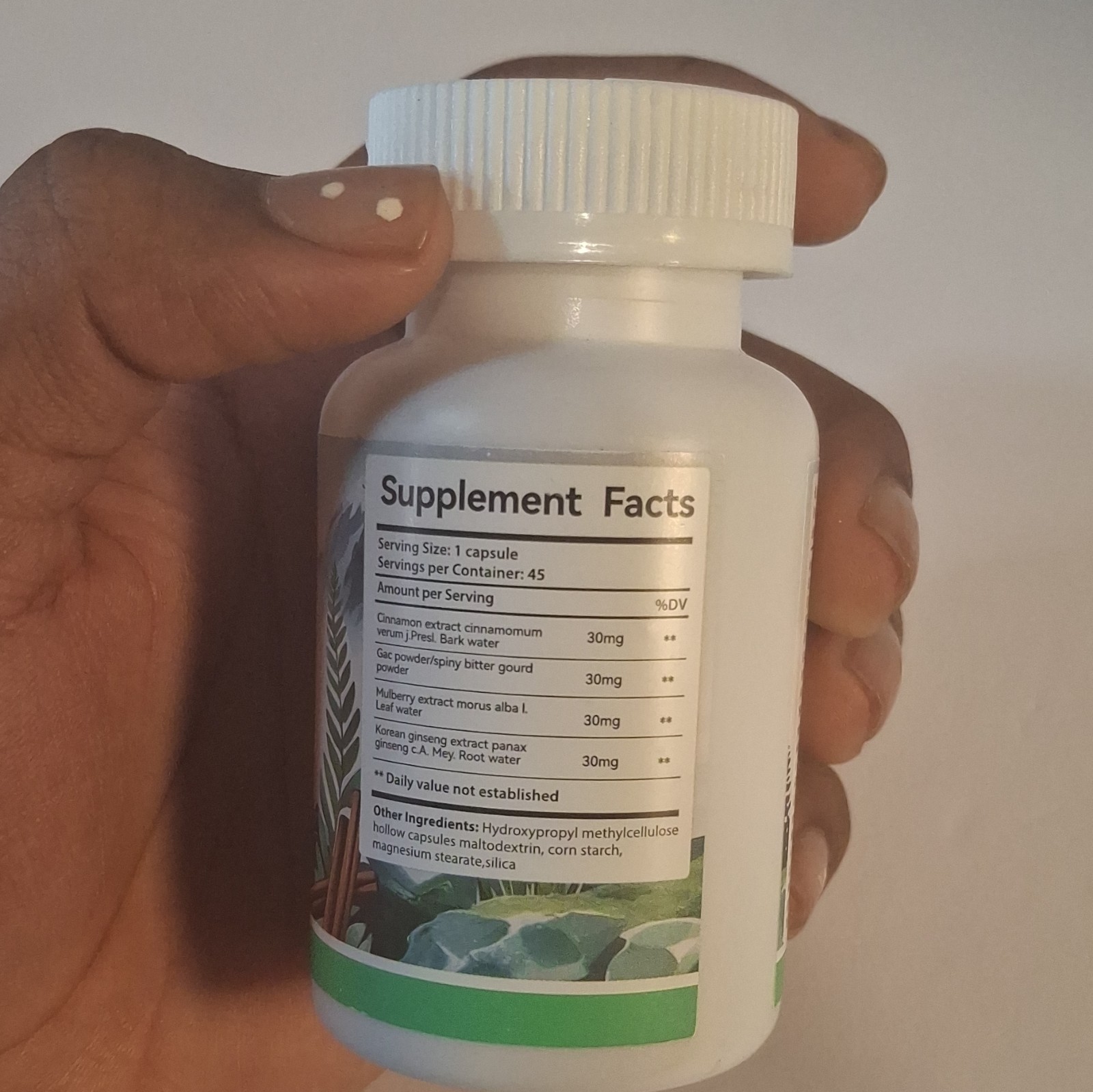 Green bud Spiny Bitter Gourd Dietary Supplement Capsules 500 mg 45 Ct 22.5g