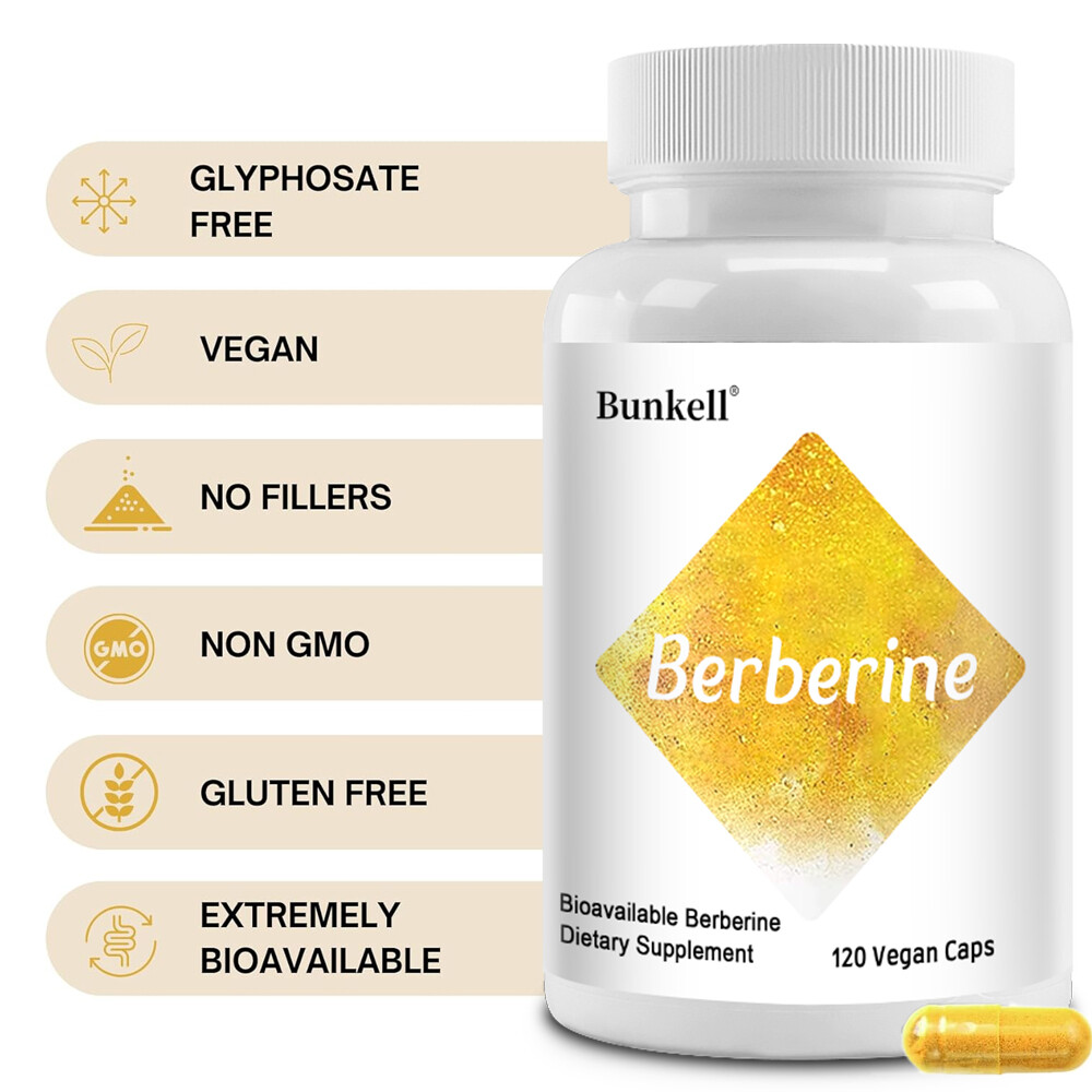 Blood Sugar Support Supplement 600mg Bioavailable Berberine Broccoli Seed