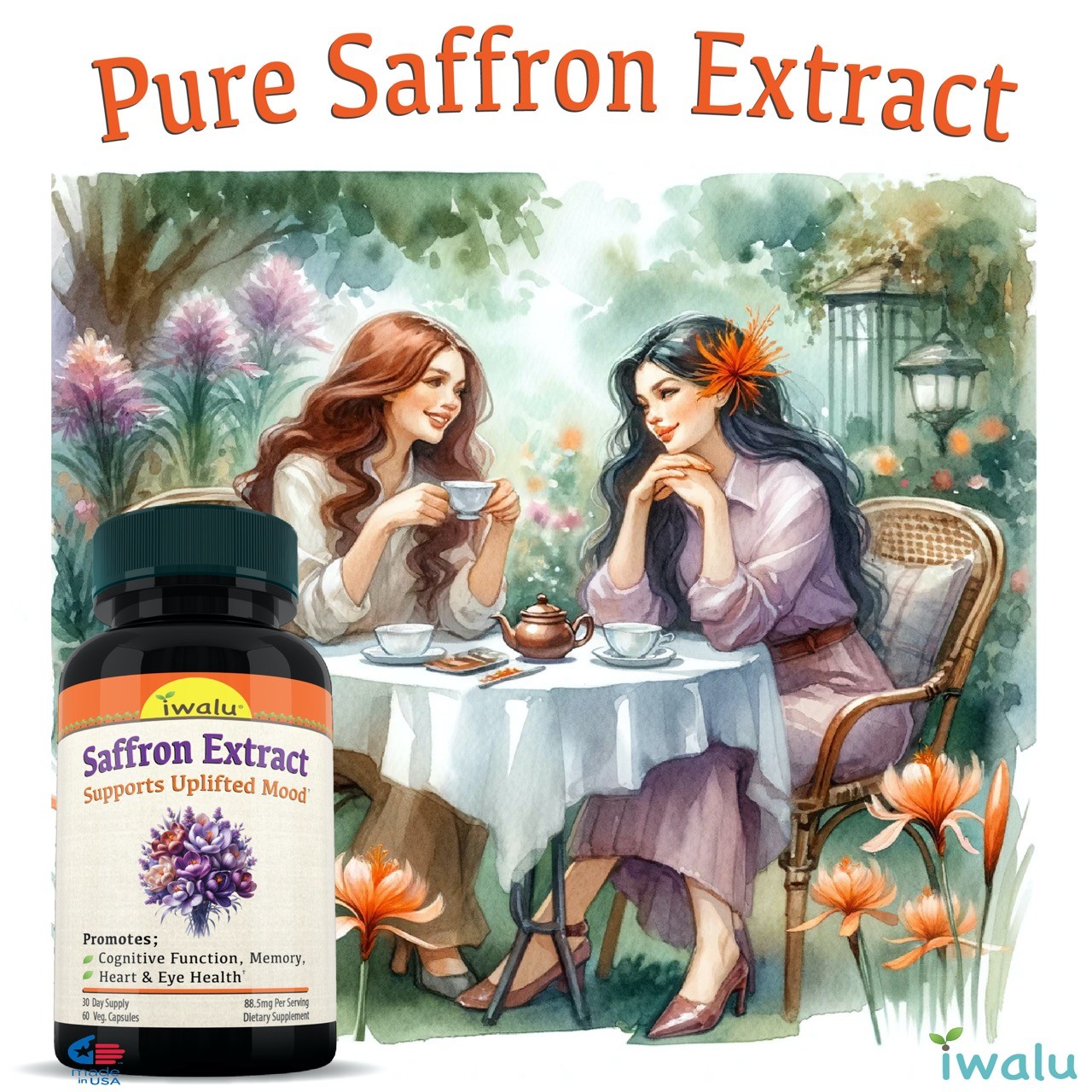 Mood Supplement – Support Your Mood Reduce Stress – AntiCortisol Natural Saffron