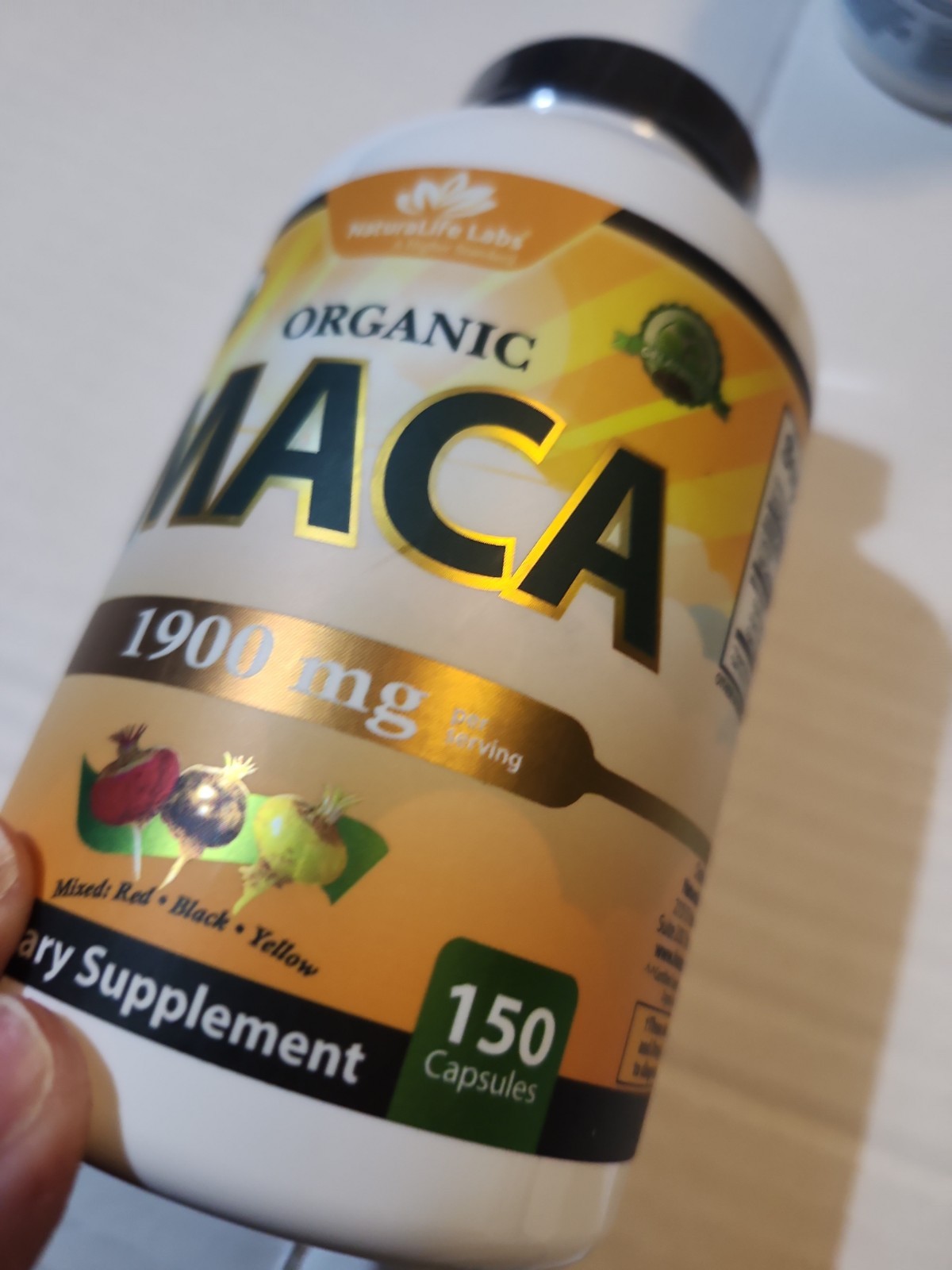 NaturaLife Labs Organic Maca 1900mg Vegan Non-GMO 150 Capsules Exp 04/2029