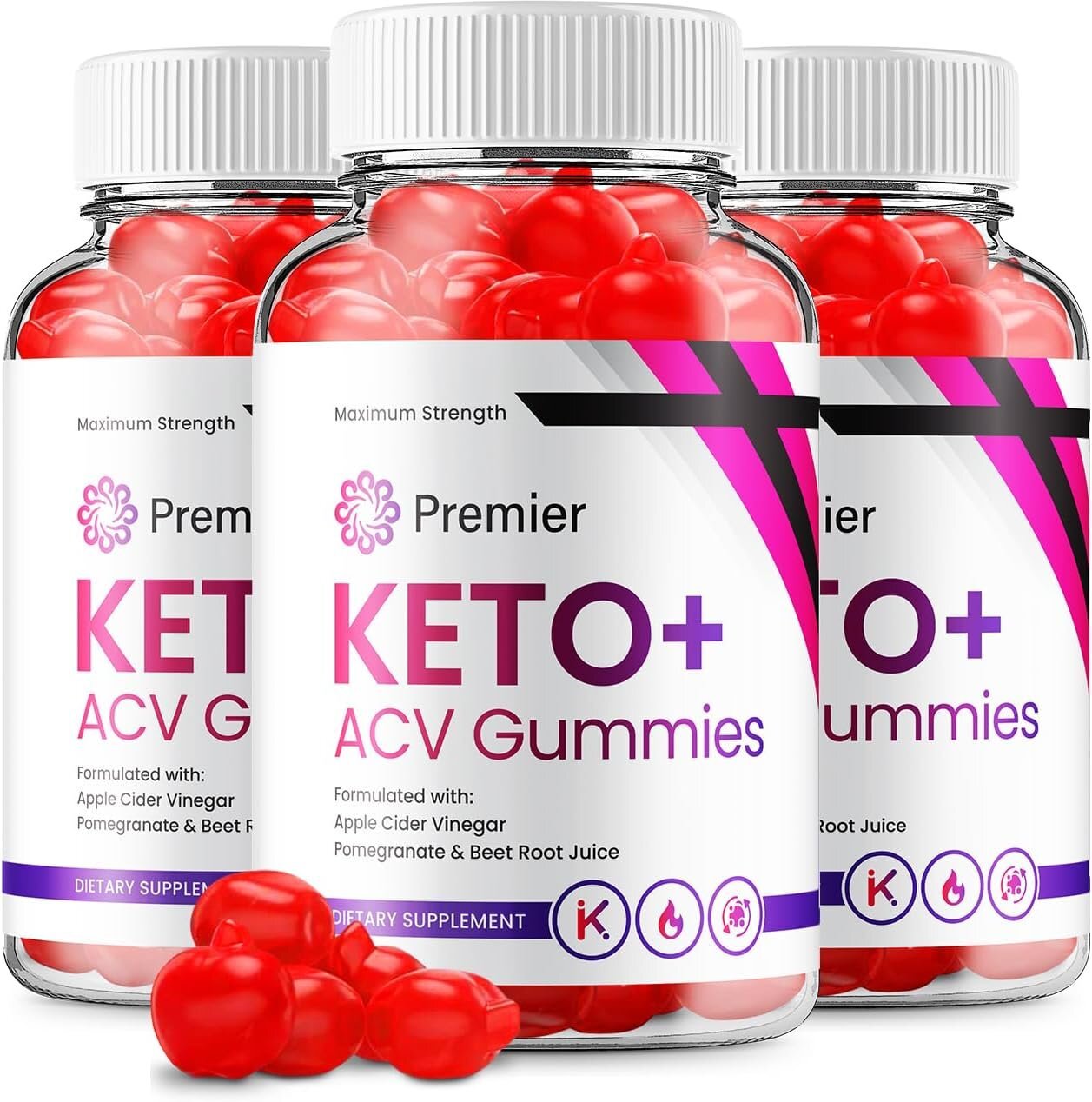 (3 Pack) Premier Keto ACV Gummies – Official – Keto Premiere ACV Advanced…
