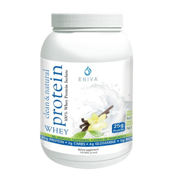 Eniva Clean & Natural 100% Protein Isolate Powder, Grass Fed 15 Serving (1 lb)