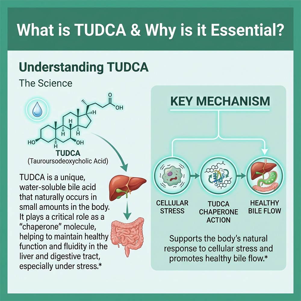 TUDCA 1000mg-Supports Liver Health, Gut Function&Daily Wellness 30/60/120Caps