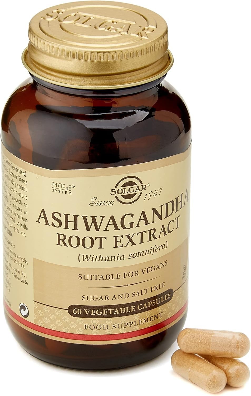 Solgar Ashwagandha Root Extract – 60 Vegetable Capsules 60 Count (Pack of 1)
