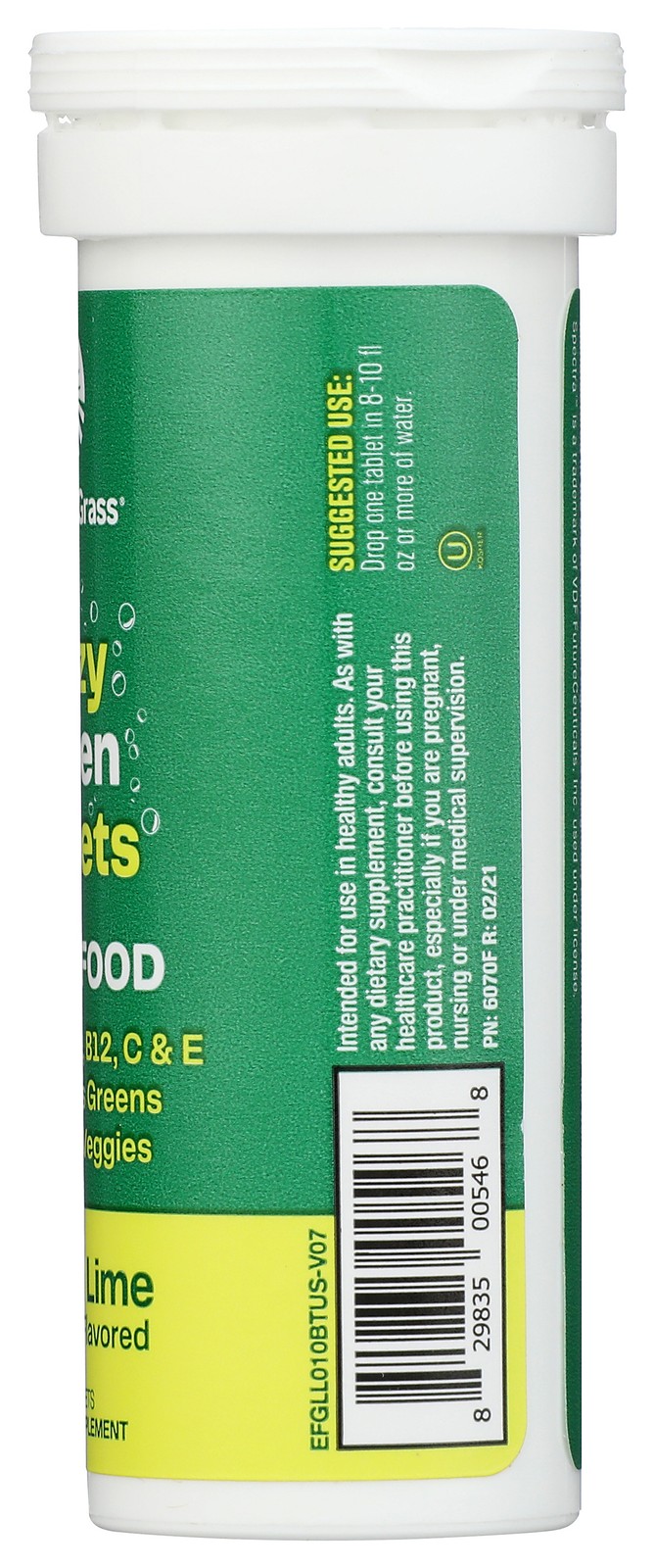 Amazing Grass Lemon Lime Fizzy Green Tablets Superfood Dietary 10 Ct 6 Pack