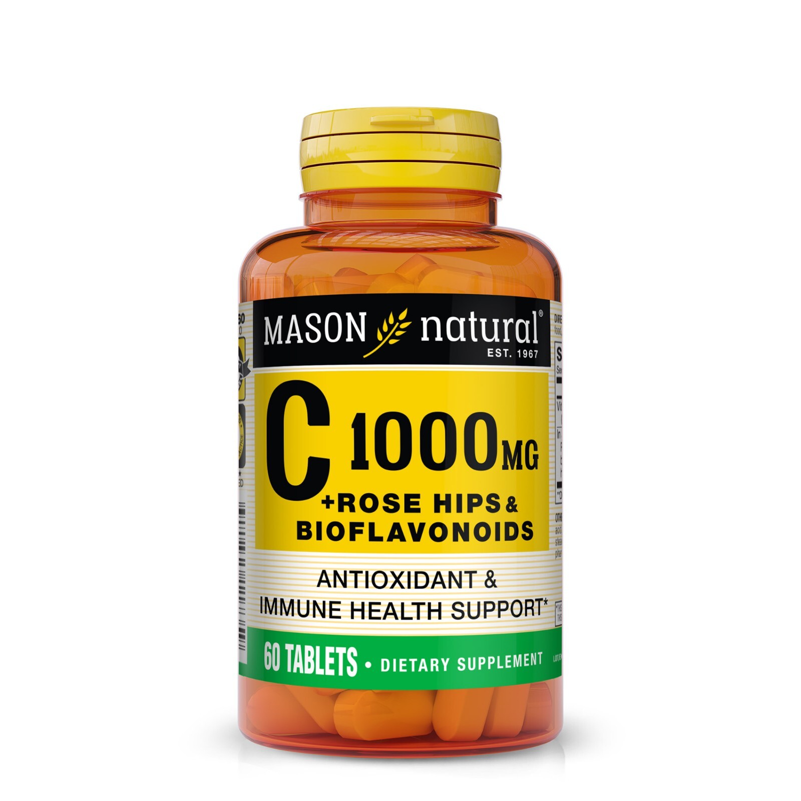 Mason Natural Vitamin C 1,000 mg plus Rose Hips and Bioflavonoids Complex –