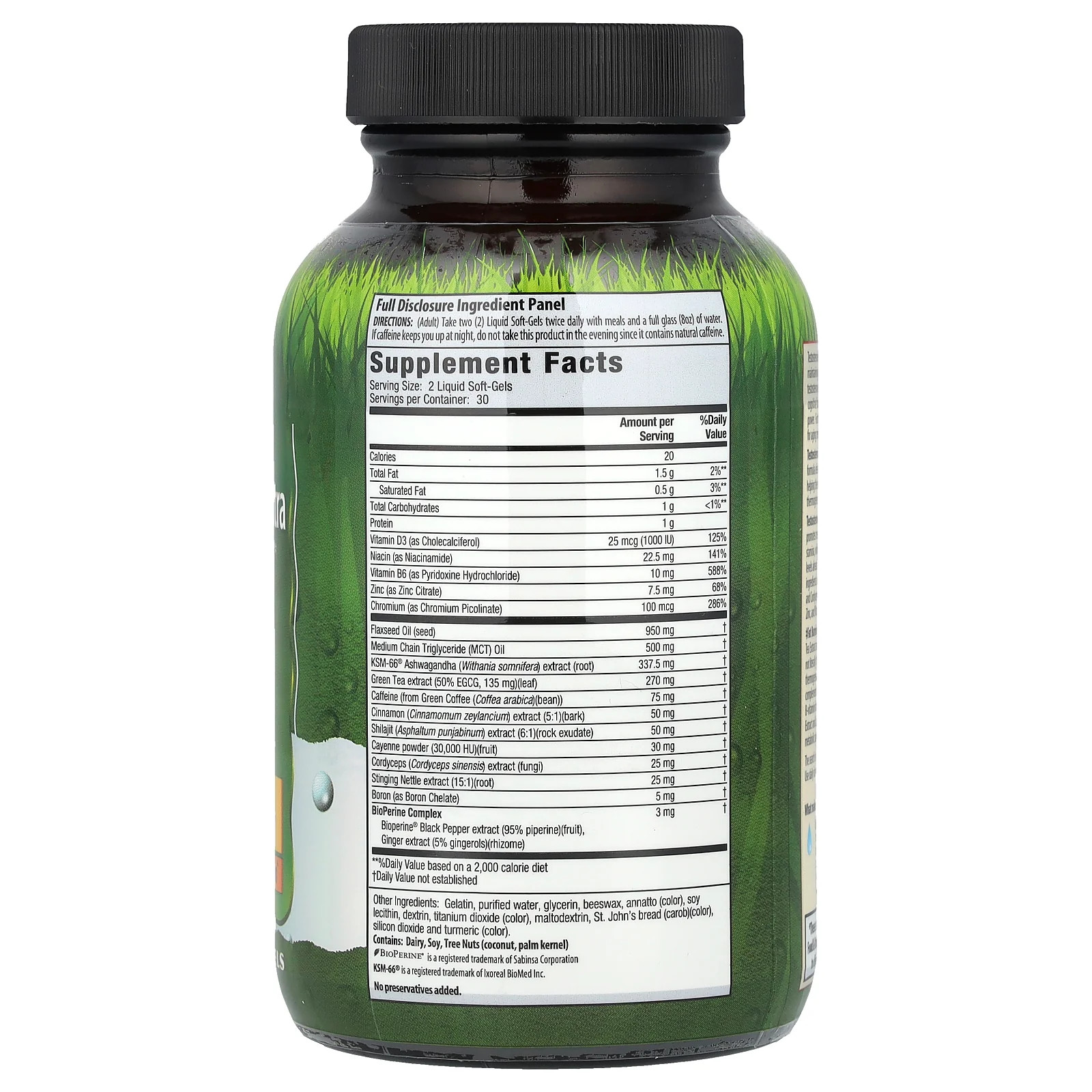 2 X Irwin Naturals, Testosterone-Extra Fat Burner™, 60 Liquid Soft-Gels