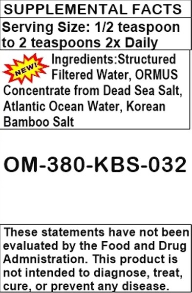 Korean Bamboo Salt Ormus Mental Health Clarity Potassium Immunity 32oz
