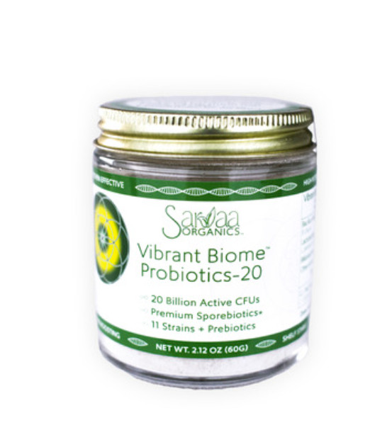SARVAA SUPERFOOD Vibrant Biome Probiotics-28 -Organic Vegan GF Sporebiotics SBO